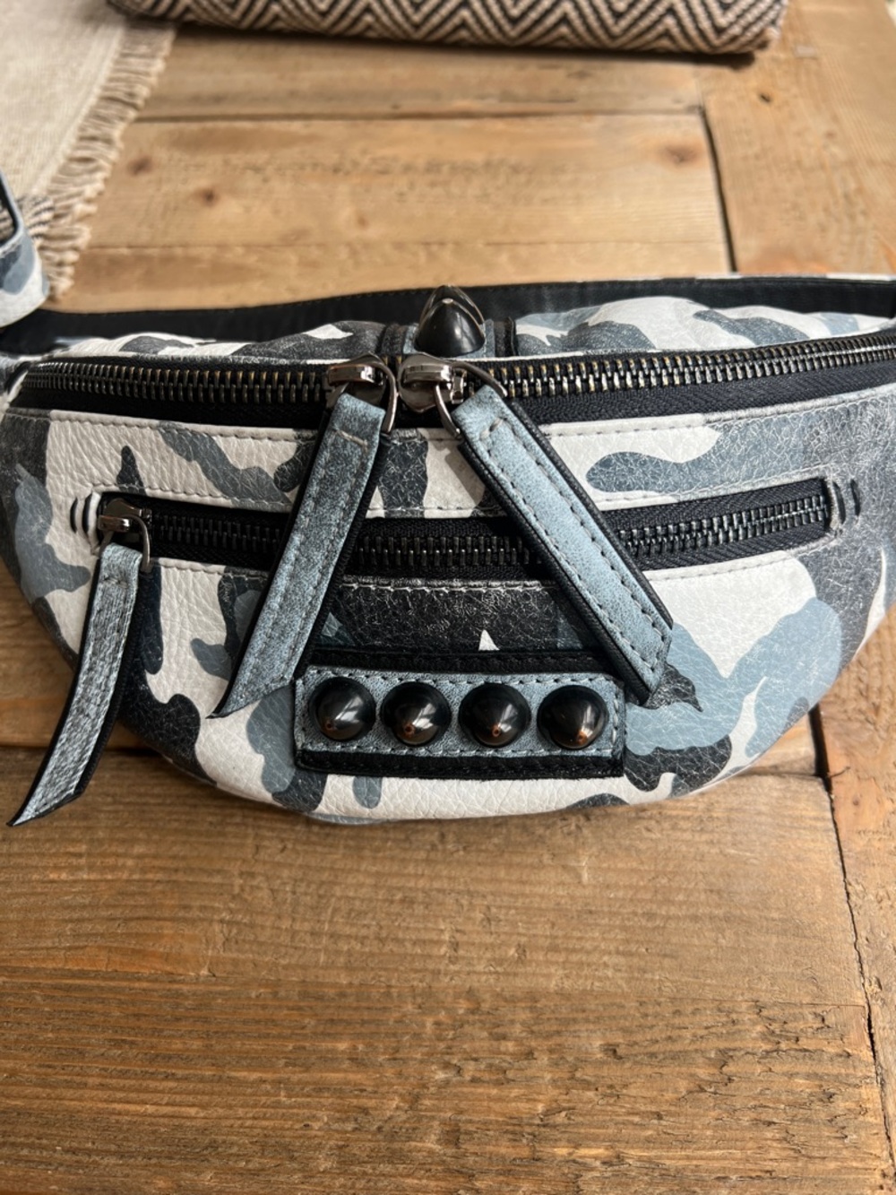 Jungle Tribe Snow Leopard Camo Fanny Pack & Crossbody Sling Bag